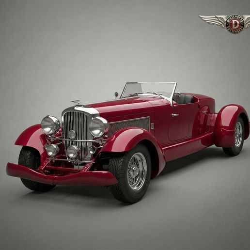 Duesenberg Model SJ Speedster - Art Deco Supercharged Legend - 3D Printable