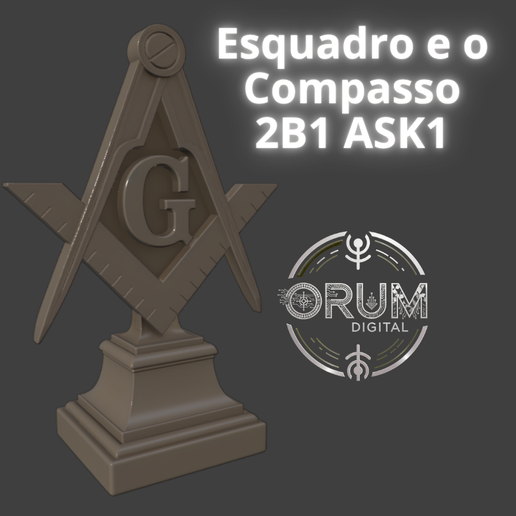 🧭 ∴ Compás y Escuadra G - 3D 2B1ASK1 FREEMASON・Archivo STL para ...