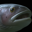 Rainbow-trout-statue-26.png fish rainbow trout / Oncorhynchus mykiss open mouth statue detailed texture for 3d printing