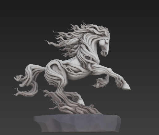 🐎 Dynamic Rearing Horse Sculpture STL – High-Detail Artistic 3D Print ...