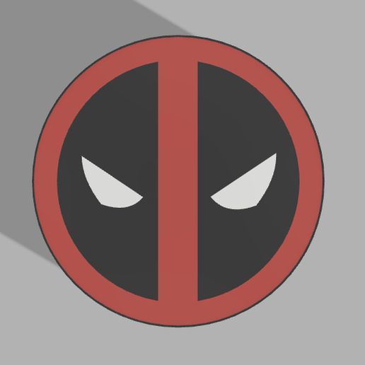 DEADPOOL SILHOUETTE LAMP 3D model