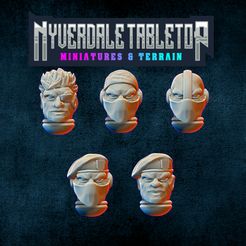 marine-head-set-1.jpg 3D file Marine Heads Set 1・3D printable model to download