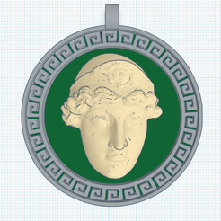 0.png Archivo STL gratuito Colgante de Atenea・Design para impresora 3D para descargar
