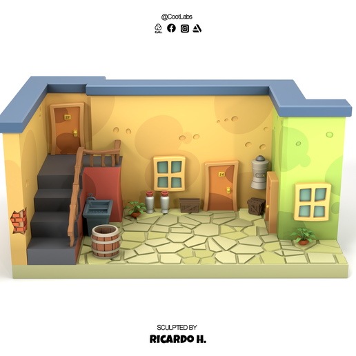 Neighborhood of El Chavo - 3D model önizlemesi