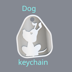 keychain Free STL file Dog keychain (v2)・3D printable design to download