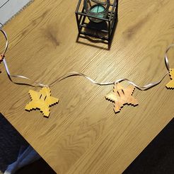 1633420119795.jpg Fichier STL gratuit Guirlande de Noël étoile Pixel Art (Christmas tinsel) #CULTSFIVERR・Modèle à télécharger et à imprimer en 3D