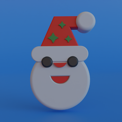 1.png Fichier OBJ gratuit Père Noël Magnets xmass Decoration・Design pour imprimante 3D à télécharger