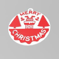 3D-Builder-11_11_2022-14_58_01-2.png STL file Merry christmas hanging decoration・3D printing model to download