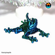 1.png Festive Frogs, Holiday Special Amphibians, CUte Easy Print in Place Flexi Pets