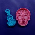 3fd3627c-260b-466c-9a6c-28c62f561f46.jpg Mexican Skull and Coconut Guitar Cookie Cutter