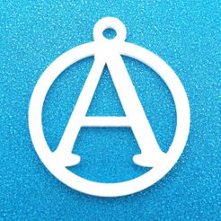 AInitialRoundGiftTag3DPrintPhoto1.jpg STL file A - Initial Round Gift Tag Ornament・3D printable model to download