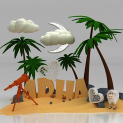 1.jpg Fichier STL Décoration de l'île de l'Aïd Al adha・Modèle à imprimer en 3D à télécharger