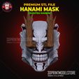 Hanami_Mask_Jujutsu_Kaisen_3D_Print_Model_STL_File_01.jpg Hanami Mask - Jujutsu Kaisen Cosplay Helmet - Halloween Costume