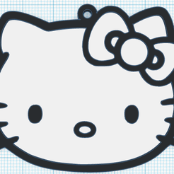 hello-kitty.png Fichier STL Porte-clés ou pendentif Hello Kitty・Plan pour impression 3D à télécharger, nika_3d