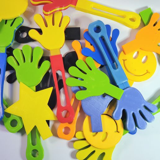 🤲 Flappy Hands Clapper Noisemaker Party Favor Toy・Free STL File for ・Cults