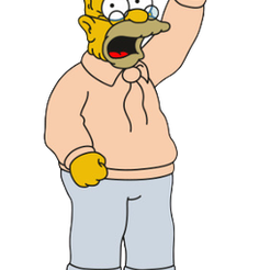 AbrahamSimpson.png Fichier STL Découpeur de biscuits pour la fête des grands-pères AbrahamS.・Modèle pour imprimante 3D à télécharger
