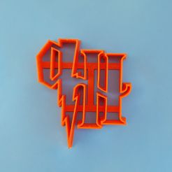 3.jpg Fichier STL gratuit Logo du découpeur de biscuits Harry Potter・Objet à télécharger et à imprimer en 3D