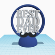 best-dad-ever-moustache.png Best Dad Ever Decor Stand Trophy Reward for Father's Day Gift