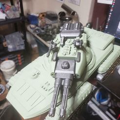 RenegarPrint-3.jpg 3D file The 28mm Renegar MegaTank (Multiple Weapon And Motive Options)・3D print object to download