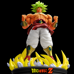 Broly_16.png STL file Broly Dragon Ball・Template to download and 3D print, fon3dsculpt