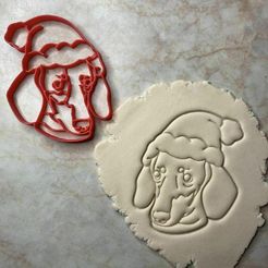 316249995_806811093687434_4872693846735079419_n.jpg STL file Dachshund santa cookie cutter・3D print design to download