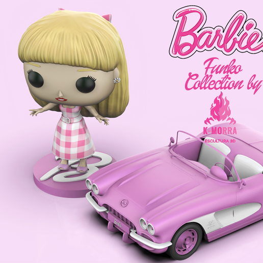 Barbie Car Cartoon Png Barbie Funko Pop MOVIE・ STL File For ・Cults