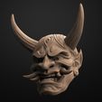 10.jpg Hannya Mask Pendant Magnet 7 Oni Mask Samurai Mask 3D print model