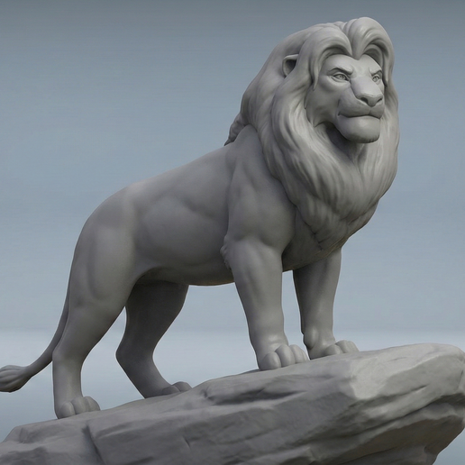 🦁 Simba (Lion King)・ STL File for 3D printing・Cults