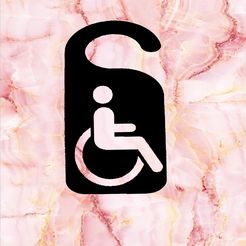 zzz.jpg silla ruedas baño cartel señalador puerta cuadro colgante indicador baño para personas con discapacidad