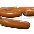 HJ.jpg SAUSAGE PORK MEAT FOOD 3D MODEL - 3D PRINTING - STL - OBJ - FBX - 3D PROJECT SAUSAGE PORK MEAT FOOD PIG - frankfurter - HOT DOG - banger