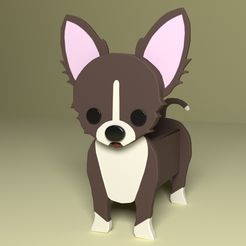 chihuahua01_pres01.jpg Fichier STL Chihuahua Pot・Modèle pour imprimante 3D à télécharger