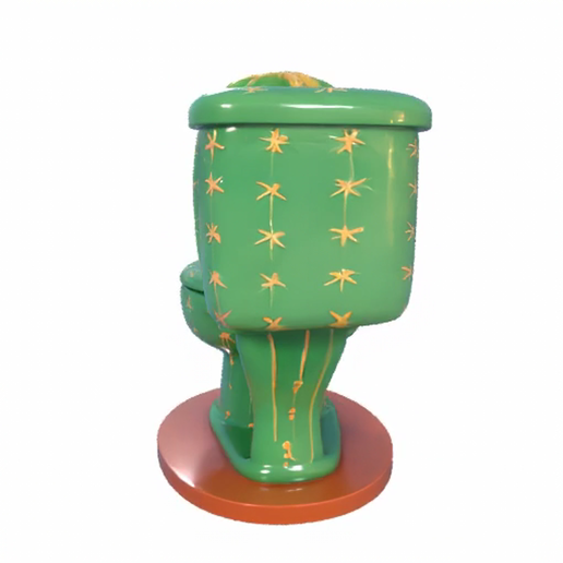 Cactus Toilet  Spiky Bathroom 3D Model STL File for 3D printingCults