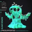 slime-demon-5.jpg The Reanimated - Demon Slime Creature Boss -  PRESUPPORTED - Illustrated and Stats - 32mm scale