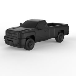 Chevrolet-Silverado-HD-RegularCab-LongBed-2011.jpg 3D file Chevrolet Silverado HD RegularCab LongBed 2011 (PRE-SUPPORTED)・3D printer model to download