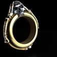 Untitled-5.jpg DeathEmbrace  Gothic Skeleton Skull Ring  3D Printable