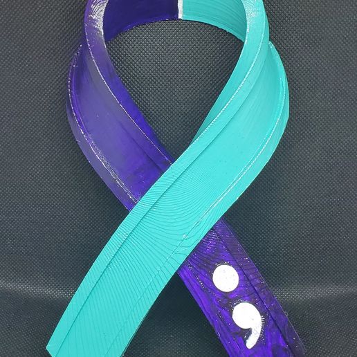 20200312_194057.jpg Free STL file Suicide Prevention Ribbon・3D printing template to download, BigZ