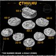 er Th CORE SET | 32-C *THE NUMBER MEANS A SCALE (32MM) Ctulhu Base toppers