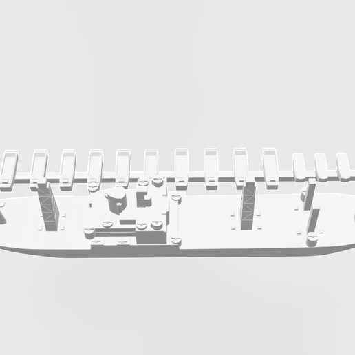 🛬 USS Arcturus and landing craft 1:2400 WW2・ STL File for 3D printing・Cults