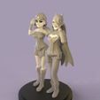 wonder-e-bat.694.jpg Fichier STL Selfie de Wonder Woman et Batgirl・Objet pour impression 3D à télécharger