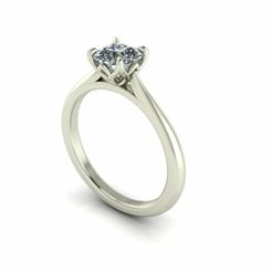 1.jpg Fichier STL Bague solitaire en diamant R14・Modèle à télécharger et à imprimer en 3D