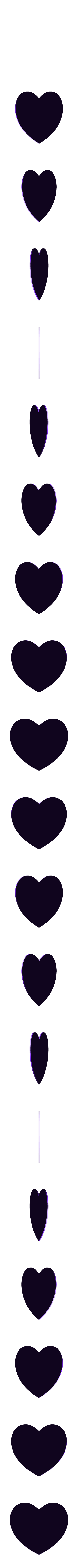 Pétale coeur 32mm.stl Heart Petals