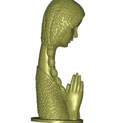 105 (2).jpg Free STL file girl woman prayer 3d model・3D printer model to download