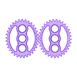 Eliptical-Gears-3-2up.stl Elliptical Gear Set with connecting links.