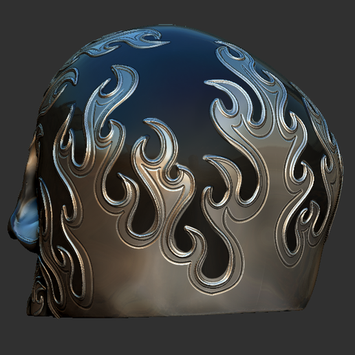 fireskull2.PNG STL file Flame Skull・3D print model to download, ChaosCoreTech
