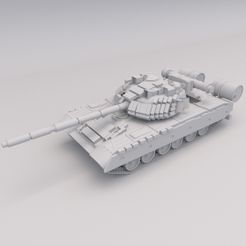 T-80 Army Tank 1.jpg Archivo 3D gratis T-80 Tanque del Ejército PRINTABLE Cañón del Ejército 3D Digital STL File・Modelo para descargar y imprimir en 3D