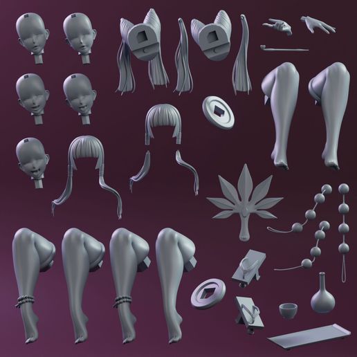 Nyotengu (Dead or Alive) - NSFW & SFW 3D File for 3D printingCults
