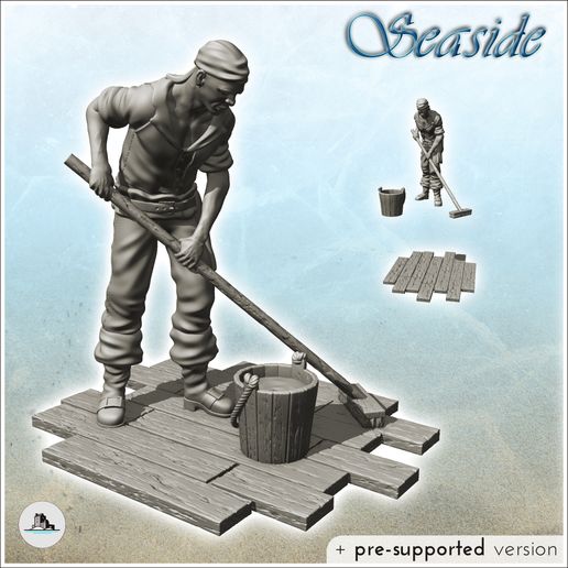 1-PREM.jpg Pirate sailor with turban brushing the ground (9) - Jungle Blackbeard Island Beach Piracy Caribbean Medieval