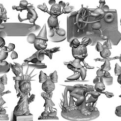 all.jpg Fichier STL mini COLLECTION "Mickey Mouse" 20 modèles STL ! TRES CHIP !・Modèle pour impression 3D à télécharger, gt5prologue