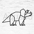 dino 10.png Origami-Dinosaurier Wanddekoration