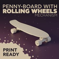 thumbnail.jpg PENNY BOARD WITH ROLLING WHEELS | HIGH DETAIL